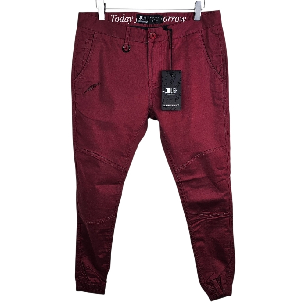 Publish Maroon Jogger Pants NWT